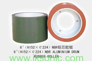 6 INCH NBR with Aluminium DRUM RUBBER ROLLER FROM IKSONIC