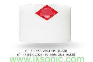 6 INCH PU polyurethane IRON DRUM RUBBER ROLLER FROM IKSONIC